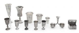 Appraisal: A Collection of Russian Silver Table Articles Various Makers comprising