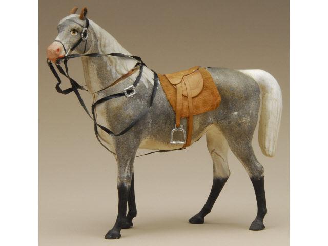 Appraisal: Dapple Gray Horse Candy Container Germany ca painted and molded