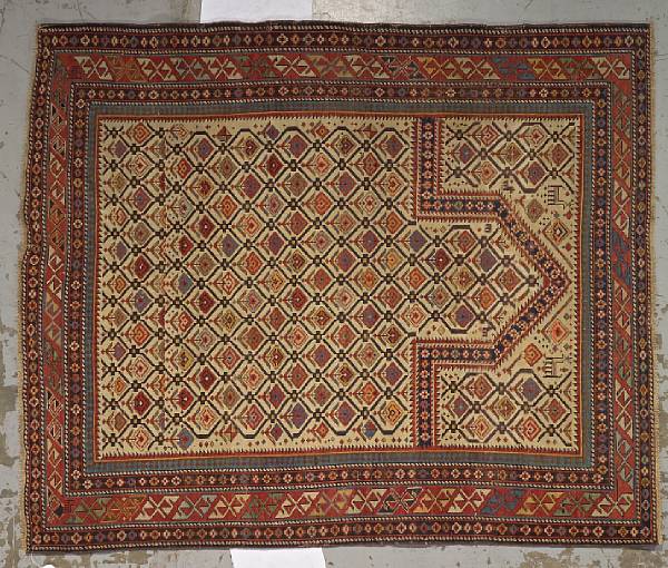 Appraisal: A Shirvan rug Caucasus late th century size approximately ft