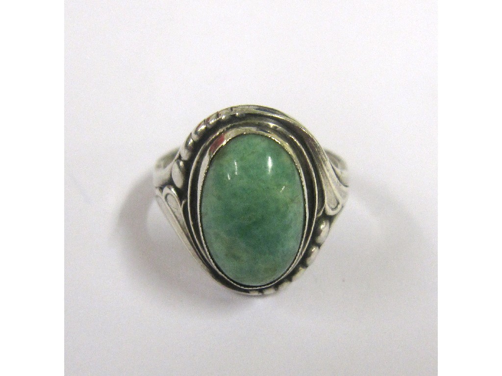 Appraisal: Stone set silver ring by Liberty