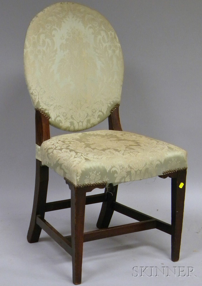 Appraisal: Regency Upholstered Mahogany Side Chair