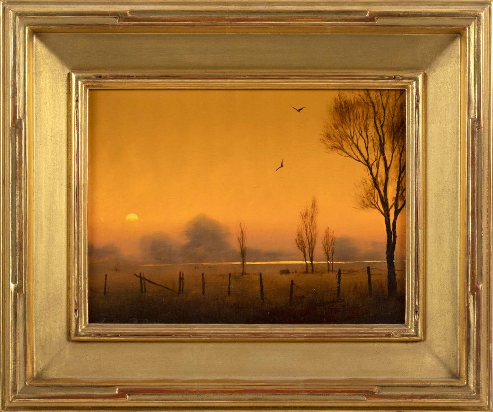 Appraisal: WILLIAM R DAVIS MASSACHUSETTS B AFTER GLOW OIL ON PANEL