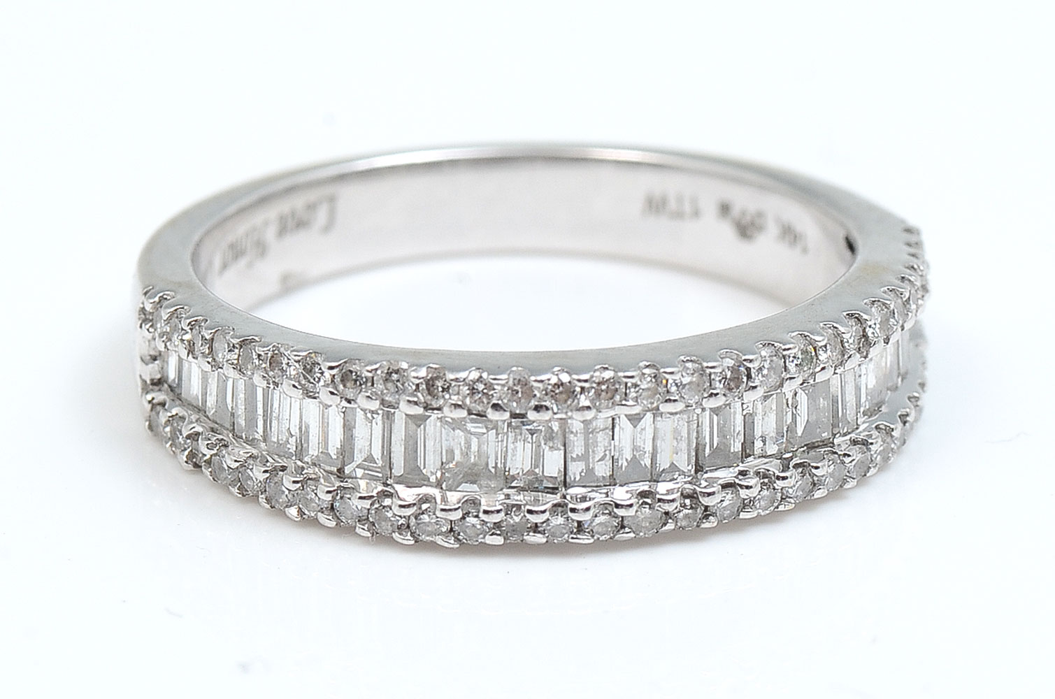 Appraisal: K DIAMOND BAGUETTE CLUSTER BAND Approx CTW of channel set