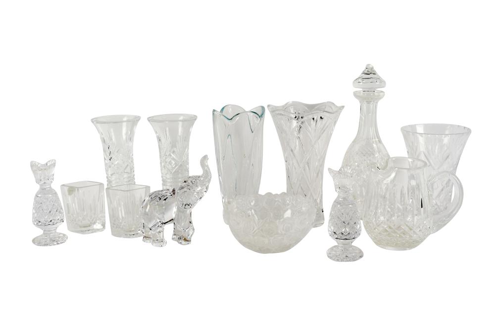 Appraisal: COLLECTION OF WATERFORD CRYSTALeach marked comprising three vases in various