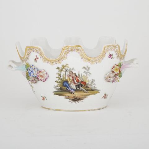 Appraisal: German Porcelain Seau Verre c minor chips painted mark in