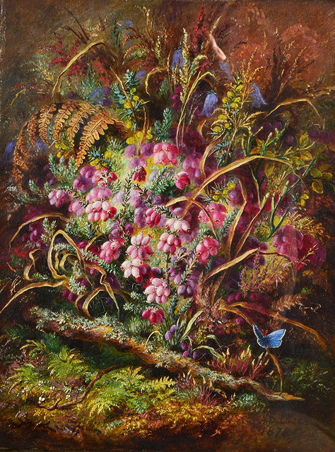 Appraisal: Albert Durer Lucas British - bell heather still life signed