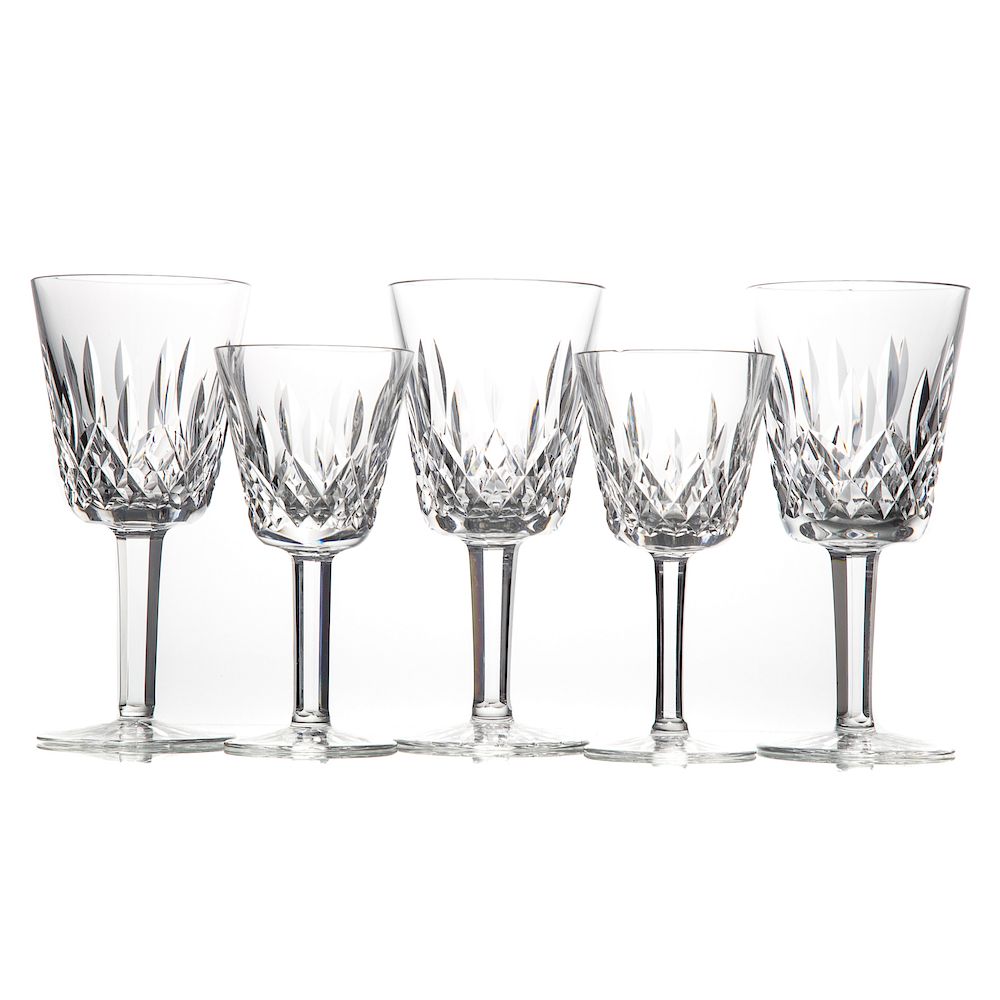 Appraisal: Waterford crystal Lismore stems including parfaits water stems and wine