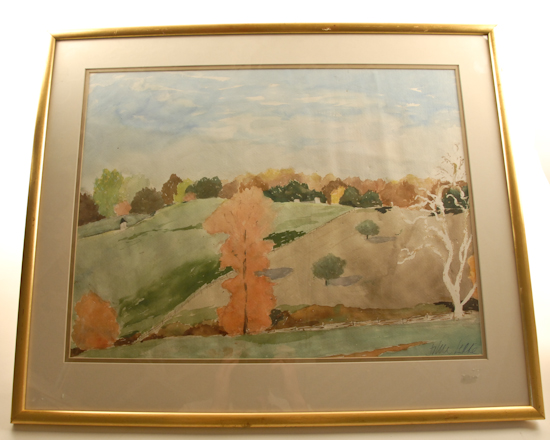 Appraisal: Jim Leake Landscape Watercolor x in