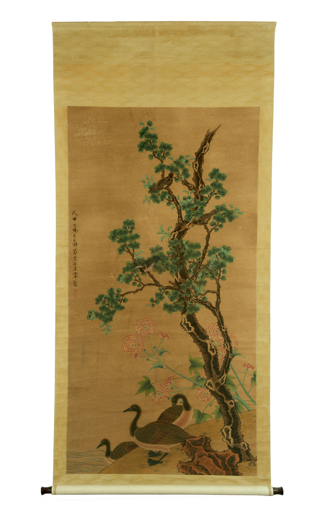 Appraisal: SCROLL ATTRIBUTED TO WANG CHEN PEI CHINA D Signed and