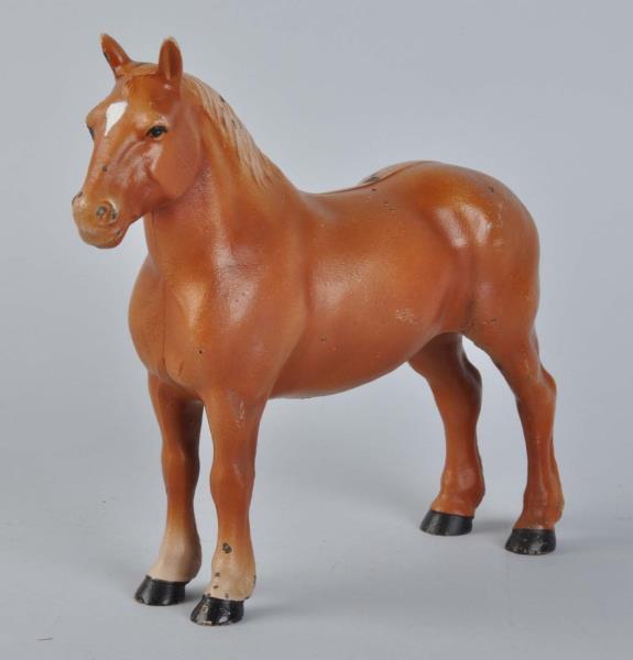 Appraisal: Cast Iron Percheron Work Horse Doorstop Made by Hubley cat