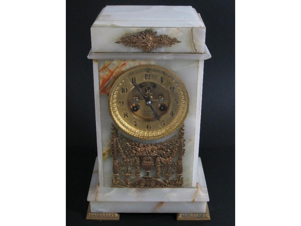 Appraisal: A th Century Mantel Clock with gilt circular dial inscribed