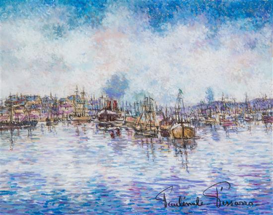 Appraisal: Sale Lot Paul Emile Pissarro French - Au port pastel