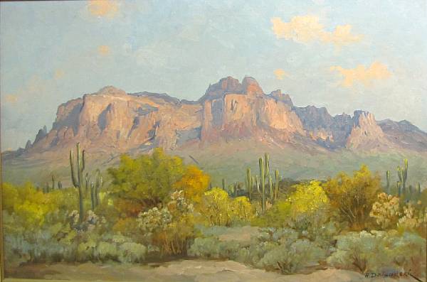 Appraisal: Alexander Dzigurski Yugoslavian American - Superstition Mountain New Mexico signed