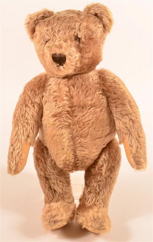 Appraisal: Vintage Tan Mohair Teddy Bear Vintage Tan Mohair Teddy Bear