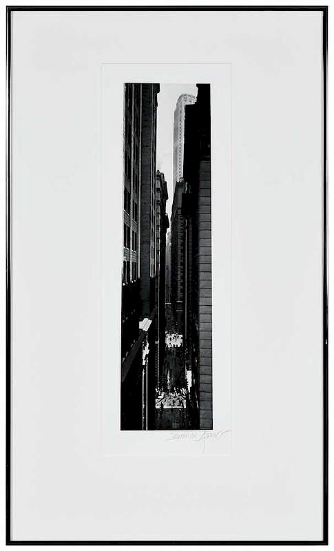 Appraisal: Berenice Abbott American - Exchange Place New York signed mount