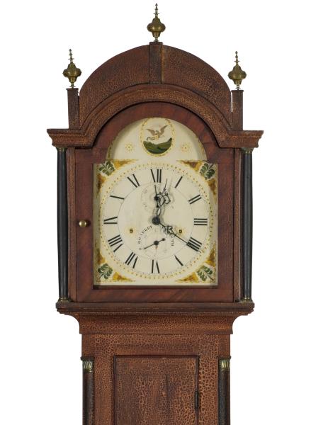 Appraisal: A LONG CASE CLOCK WITH 'S HOADLEY PLYMOUTH' WOOD DIALThe