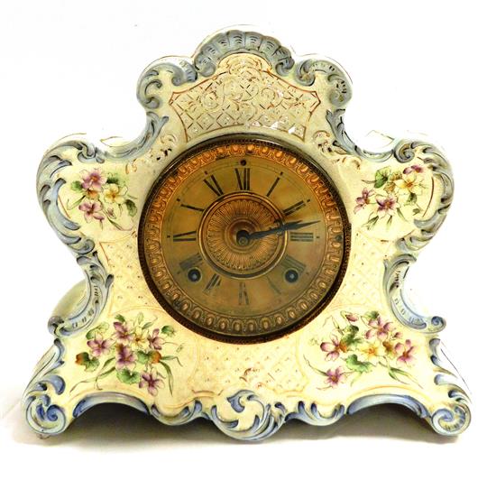 Appraisal: CLOCK Late th C Ansonia Clock Co NY Peconic mantle