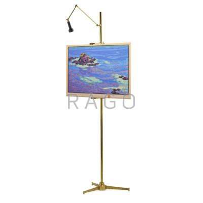 Appraisal: ARREDOLUCE Illuminated easel Monza Italy s Brass enameled aluminum wiring