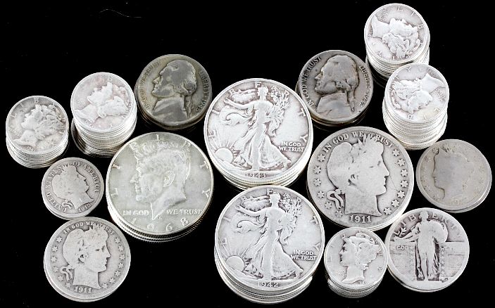 Appraisal: Grams of Early American Silver Coins x For auction in