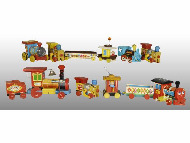 Appraisal: Lot of Fisher-Price Miscellaneous Train Toys Description Includes nine engines