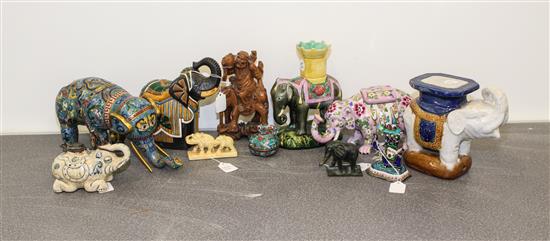 Appraisal: Sale Lot A Collection of Eleven Chinese Elephant Figures comprising