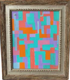 Appraisal: Alfred Israel Abstract Oil Board Alfred Israel Abstract Oil Board