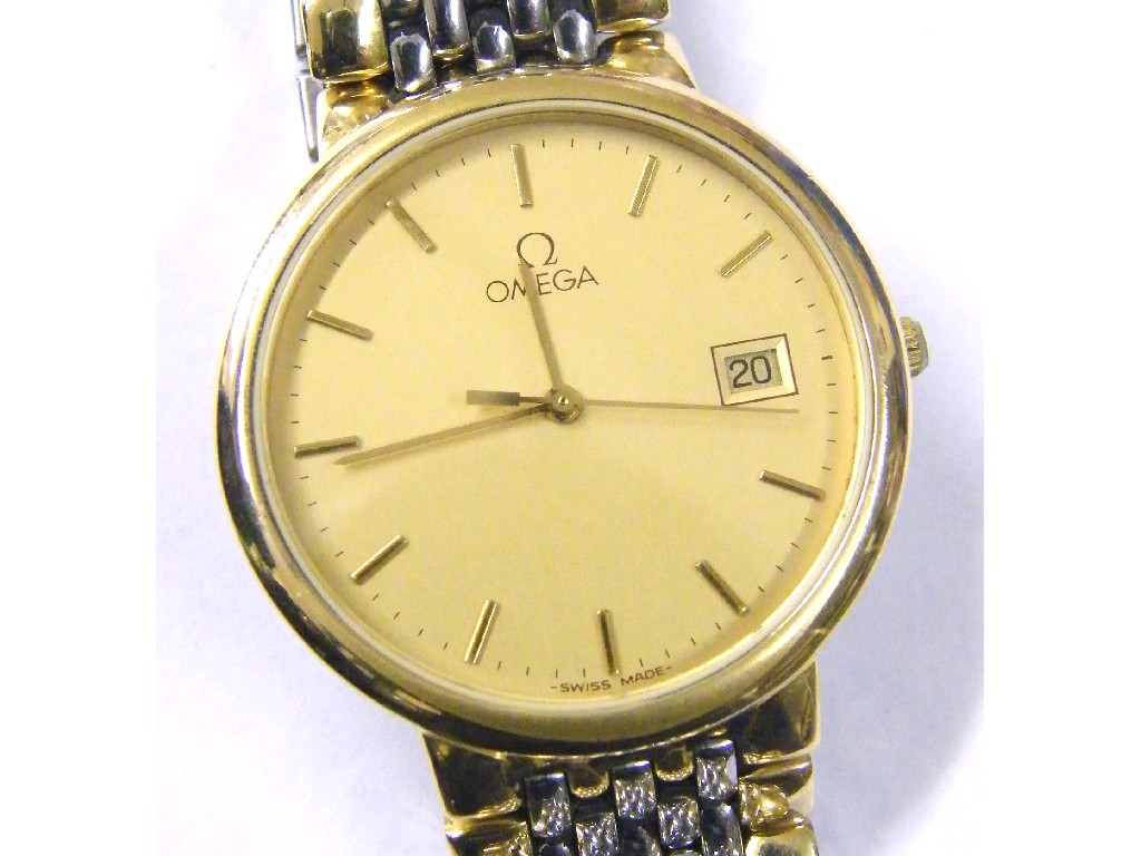 Appraisal: Omega De Ville stainless steel and gold plated gentleman's wristwatch