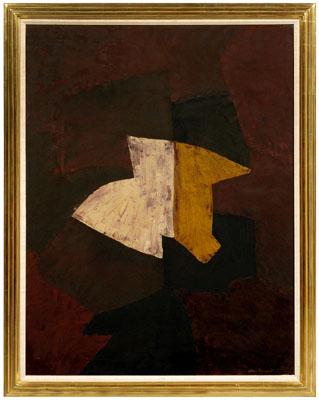 Appraisal: Serge Poliakoff painting Russian - composition rouge noir blanc et