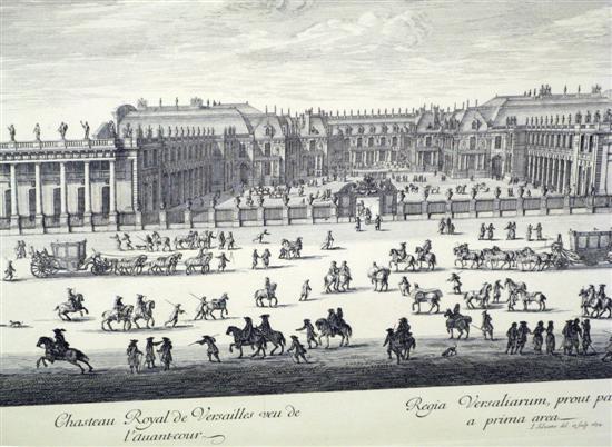 Appraisal: th Century-style French print of Versailles after I Silvestre h