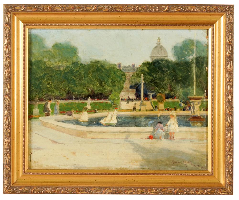 Appraisal: WILLIAM CASTLE KEITH - DANS LE JARDIN DU LUXEMBOURG oil