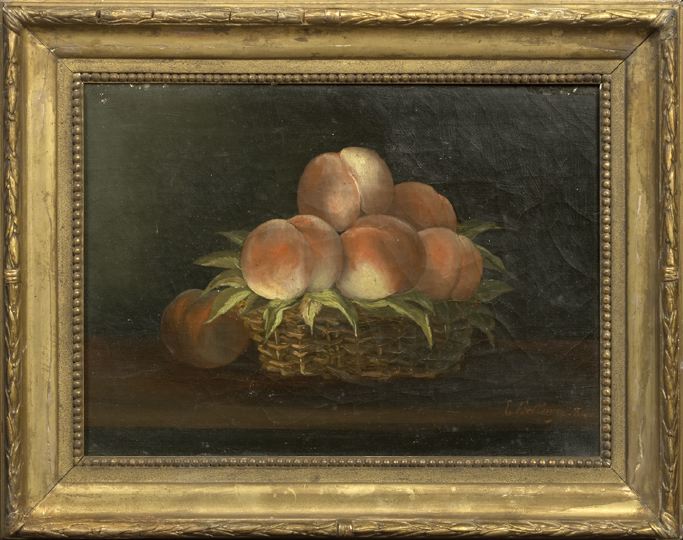 Appraisal: French School Fourth Quarter th Century Still Life with Basket