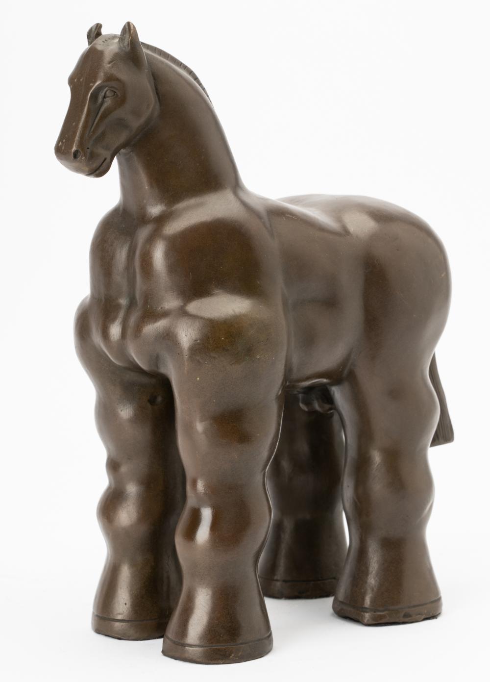 Appraisal: AFTER FERNANDO BOTERO B HORSEsigned to horse's proper right foot