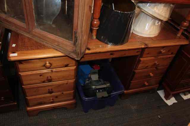 Appraisal: A MODERN PINE CHEST of six long drawers standing on