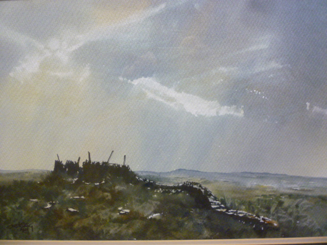 Appraisal: ASHLEY JACKSON F R S A - Moorland Scene watercolour