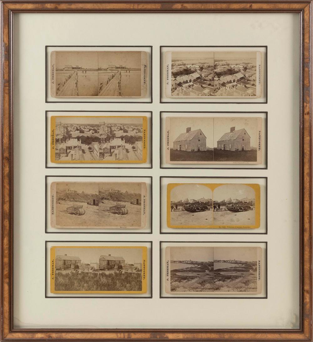 Appraisal: EIGHT STEREOPTIC VIEW CARDS PERTAINING TO NANTUCKET LATE TH EARLY