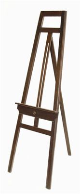 Appraisal: A mahogany easel with an adjustable rest in cm h