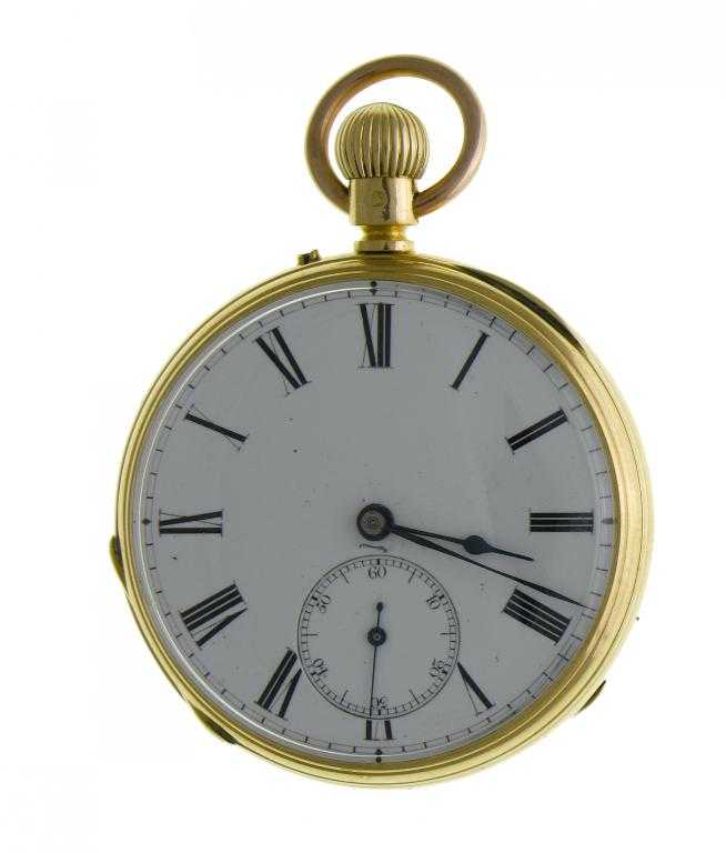 Appraisal: AN CT GOLD KEYLESS LEVER WATCH with enamel dial subsidiary