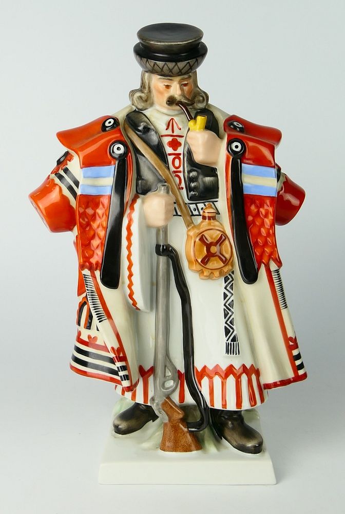 Appraisal: HEREND HUGE PORCELAIN SHEPPARD WITH PIPE Measures tall well dressed