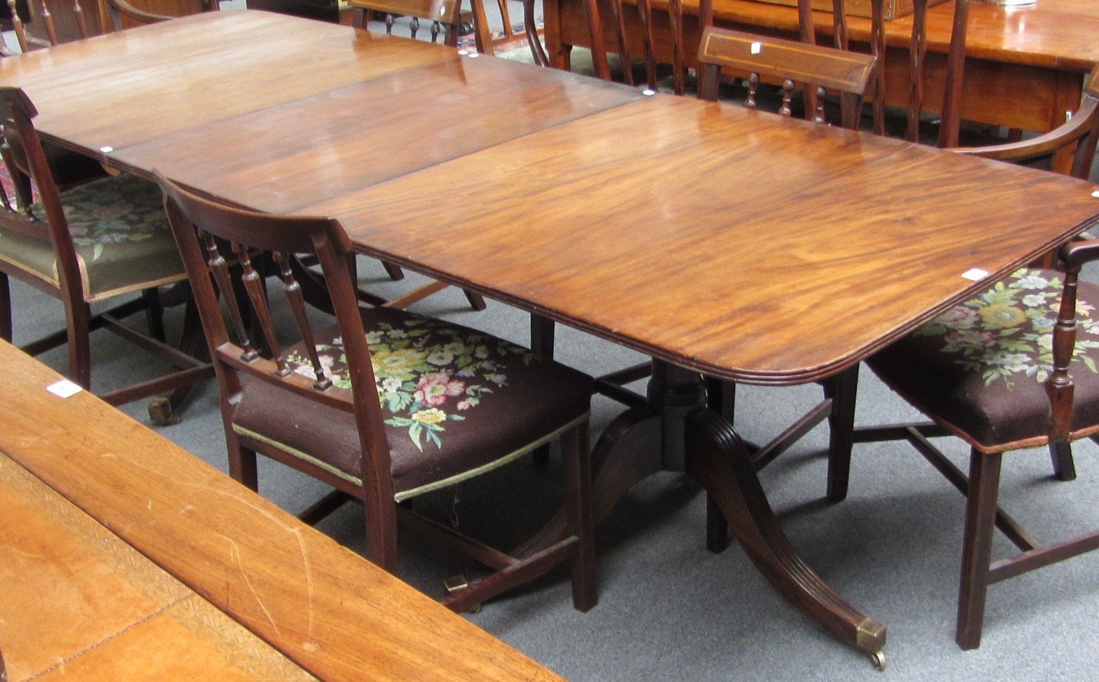 Appraisal: A made up th century and later mahogany 'D' end