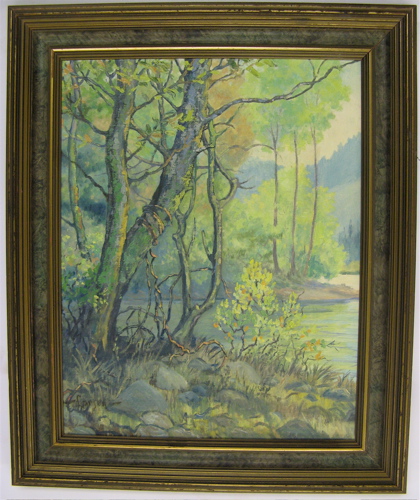 Appraisal: BENJAMIN DANIEL LARSEN OIL ON CANVAS PANEL Iowa Oregon -