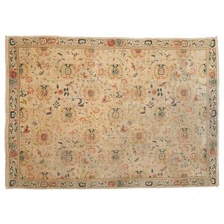 Appraisal: Chinese carpet Chinese carpet c s beige ground with scrolling