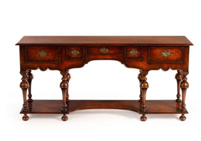 Appraisal: A burr yew dresser of th Century style fitted five