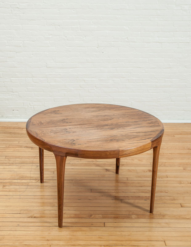 Appraisal: KAI KRISTIANSEN ROSEWOOD EXTENSION DINING TABLE With two leaves x