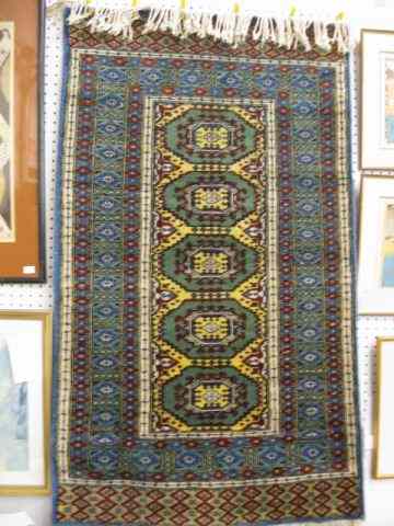 Appraisal: Bokara Handmade Rug geometric designs good coloring ' '' x