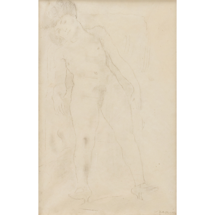 Appraisal: Jules Pascin French - ''Jeune Fille Nue Etendue '' c