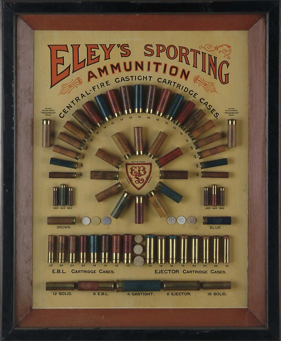 Appraisal: FINE ELEY'S SHOT SHELL CARTRIDGE BOARD Wonderful cartridge board in