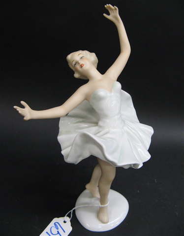 Appraisal: GERMAN WALLENDORF PORCELAIN BALLERINA FIGURE hand painted glazed and bisque