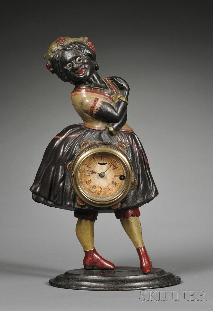 Appraisal: Topsey Blinking Eye Clock attributed to Bradley and Hubbard Meriden