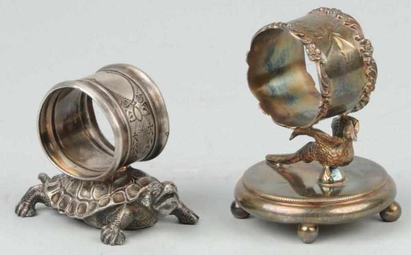 Appraisal: Lot of Napkin Rings Description Includes one bird with ring