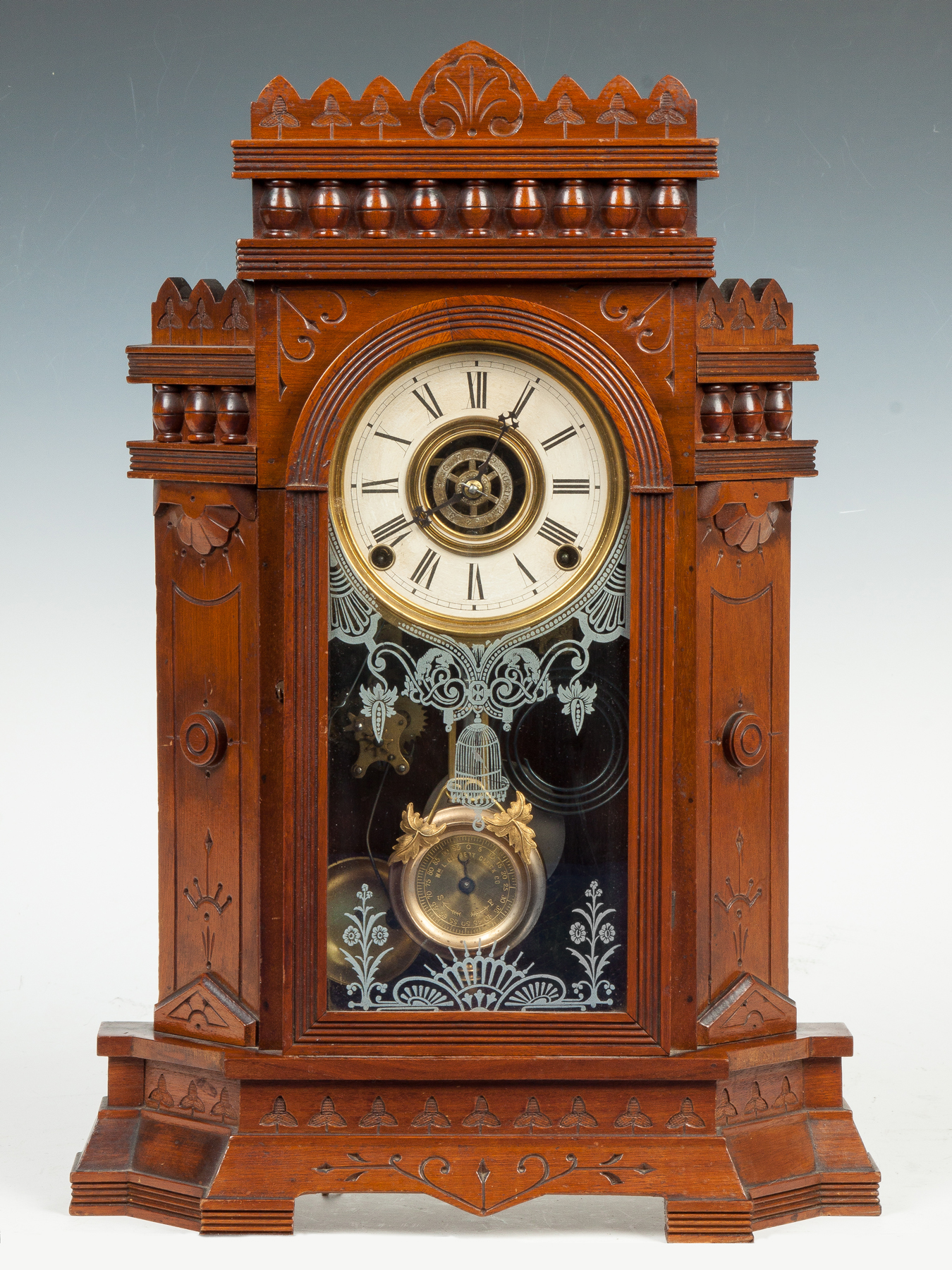 Appraisal: William L Gilbert Clock Co Altai Winstead CT Walnut case